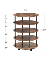 Streamdale Furniture 4-Tier Revolving Shoe Rack Storage Organizer