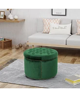 Simplie Fun Tufted Velvet Ottoman: Glamorous Comfort For Your Living Room