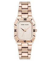 Anne Klein Women's Quartz Roman Numeral Bezel Rose Gold-Tone Alloy Metal Watch, 23mm