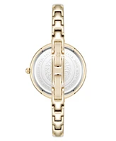 Anne Klein Women's Quartz Interchangeable Bezel -Tone Alloy Metal Watch Set, 30mm