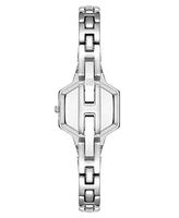 Anne Klein Women's Quartz Petite Hexagonal Silver-Tone Alloy Metal Bracelet Watch, 21mm