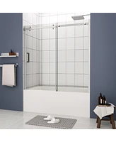 Streamdale Furniture Sliding Bathtub Shower Door, 5/16" Tempered Glass, Polished Finish