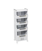 Streamdale Furniture 4-Tier Rolling Storage Cart: Kitchen, Bathroom, Laundry