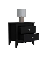 Streamdale Furniture Nightstand More, Two Shelves, Four Legs, Black Wengue Finish