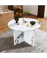 Streamdale Furniture Modern Round Dining Table for Small Spaces