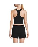 Lands' End Women's High Neck Racerback Midkini Swimsuit Top