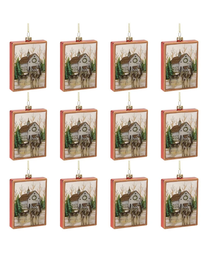 Slickblue Deer Ornaments for Charming Holiday Decor (Set of 12)