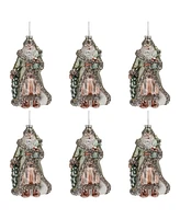 Slickblue Set of 6 Santa Ornaments for Festive Holiday Cheer