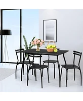 Sugift 5 Pieces Dining Table Set with 4 Chairs and Backrests