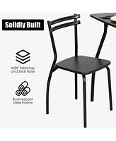 Sugift 5 Pieces Dining Table Set with 4 Chairs and Backrests