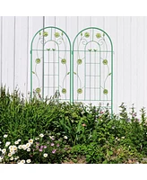 Streamdale Furniture Rustproof 71" Garden Trellis for Climbing Plants