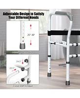 Givimo Steel Safety Toilet Rail with Created Fixable Clamp