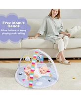 Givimo Baby Play Gym Mat 7-in-1 Tummy Time Activity Mat with 5 Detachable Toys