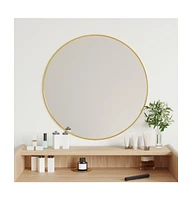 vidaXL Wall Mirror Gold 23.6" Round