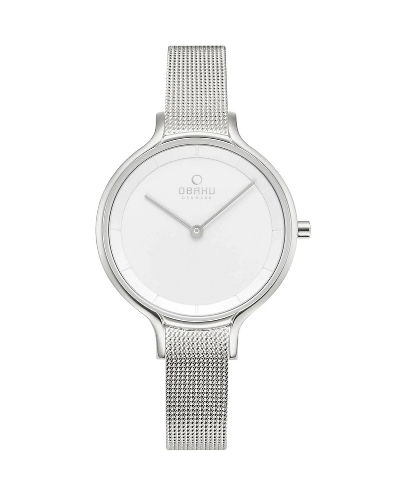 Obaku Women's Kyst White Dial Watch - V228LXCIMC