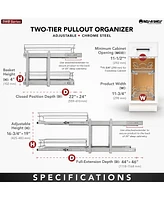 Rev-a-Shelf Kitchen Cabinet Pull Out Shelf Organizer, 12 x 22 In, 5WB2-1222CR-1