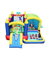 7-in-1 Inflatable Bouncy House with Ball Pit