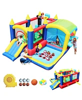 Simplie Fun 7-in-1 Inflatable Bouncy House with Ball Pit