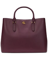 Lauren Ralph Women's Full-Grain Smooth Leather Large Marcy Satchel