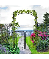 Streamdale Furniture Multipurpose Wedding Arch and Garden Gate with Trellises and Lockable Gate