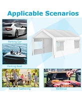 Streamdale Furniture Heavy Duty Aluminum Carport Garage with Roll-Up Windows