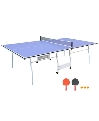 Simplie Fun Tournament-Ready Table Tennis Table with Easy Storage and Solo Play Mode