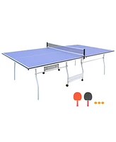 Simplie Fun Tournament-Ready Table Tennis Table with Easy Storage and Solo Play Mode