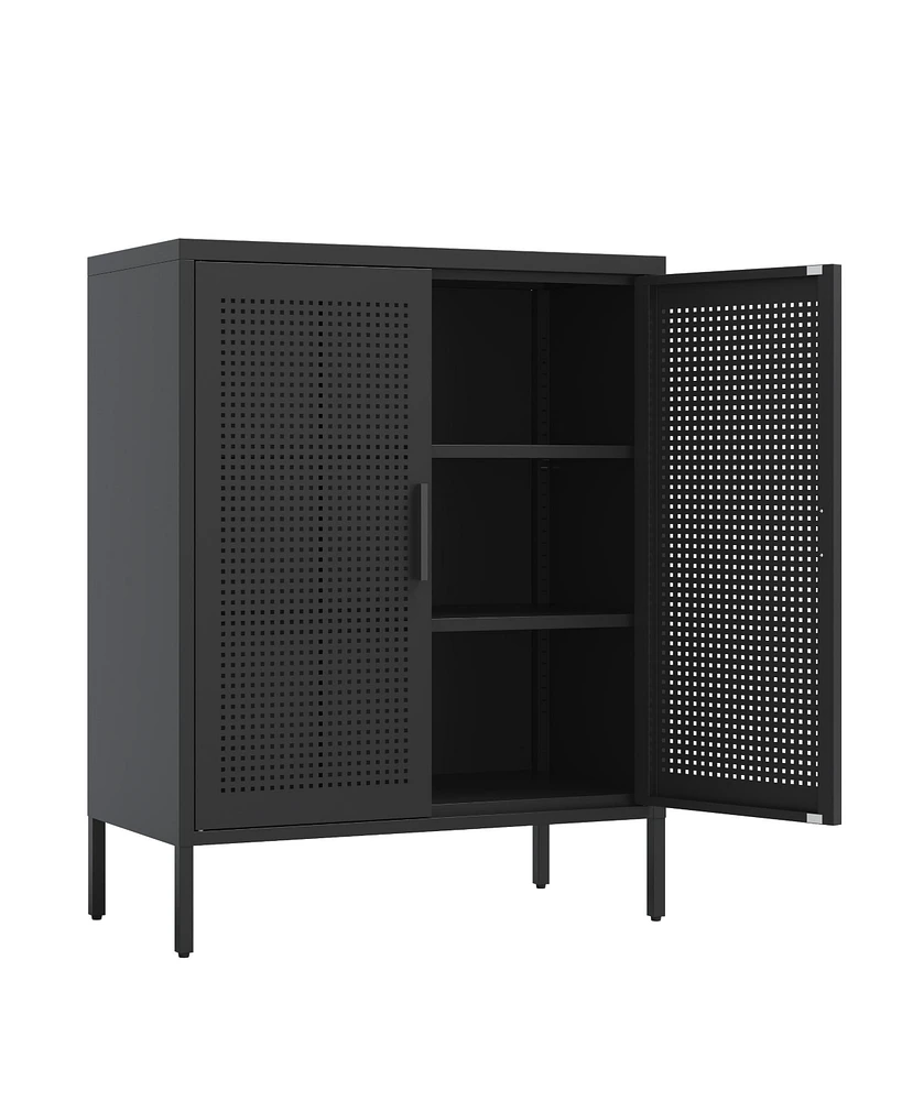 Streamdale Furniture Heavy-Duty Steel Storage Cabinet with Adjustable Shelves and Secure Lock