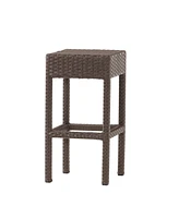 Milton Wicker Backless Bar Stool