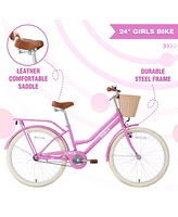 Streamdale Furniture 24" Girls Bike: Steel Frame, Multiple Colors, 10+ Years