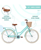 24" Steel Frame Girls Bike for 10+ Years