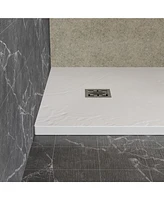 32"x48" White Abs & Acrylic Shower Base Combo