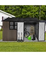 Streamdale Furniture 10FTx8FT Metal Garden Shed with Window