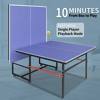 8FT Foldable Ping Pong Table Set with Net, Paddles, Balls