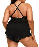 Adore Me Plus Lora Pajama Cami & Shorts Set