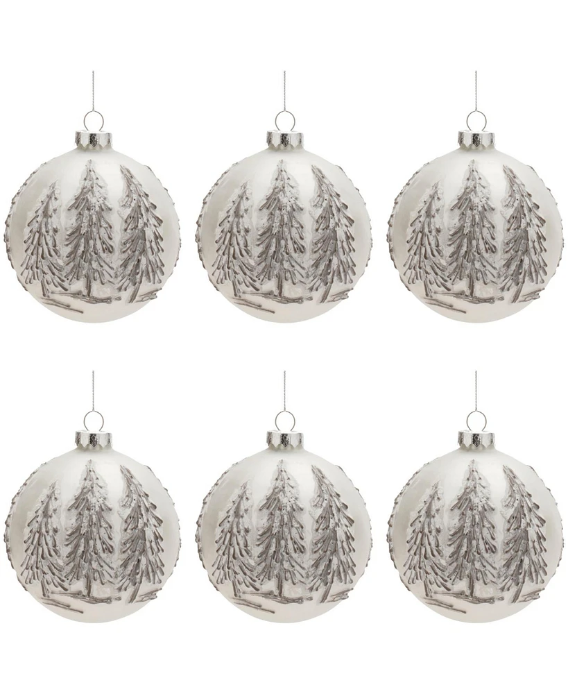 Slickblue Set of 6 Ball Ornaments for Elegant Holiday Decor