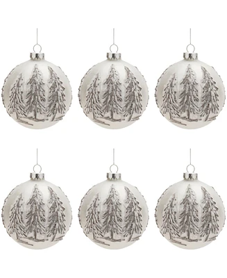 Slickblue Set of 6 Ball Ornaments for Elegant Holiday Decor