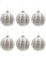 Slickblue Set of 6 Ball Ornaments for Elegant Holiday Decor