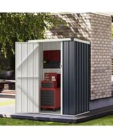 Skonyon 4 x 3 Ft Metal Outdoor Storage Shed with Lockable Door