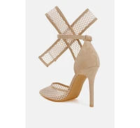 London Rag Regenta Big Bow Detail Stiletto Sandals