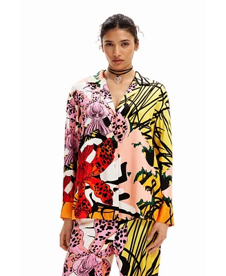 Desigual Women's M. Christian Lacroix orchid shirt