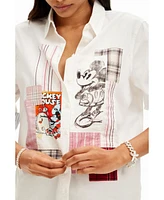 Desigual Women's Patchwork Mickey Mouse shirt