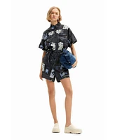 Desigual Women's Map playsuit