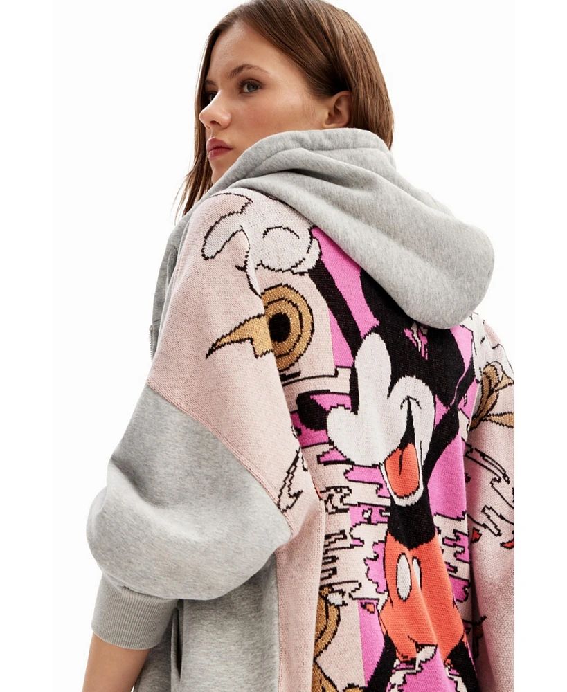 Desigual Women's Oversized jacquard Mickey Mouse sweatshirt