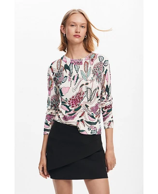 Desigual Women's Sweater with floral details