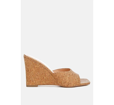 London Rag Shiloy Cork Wedge Sandals