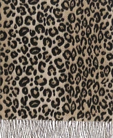 Fraas Women's Leopard-Print Fringe-Trim Scarf