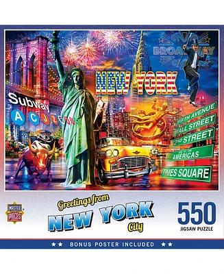 Masterpieces Greetings From New York City - 550 Piece Jigsaw Puzzle