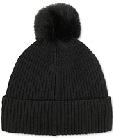 Karl Lagerfeld Paris Women's Faux-Fur Pom Rhinestone Karl Beanie