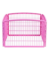 Iris Usa 24" Exercise 4-Panel Pet Playpen, Puppy Pet Small Medium Dog Pen Keep Pets Secure Easy Assemble Rust-Free Heavy